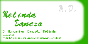 melinda dancso business card